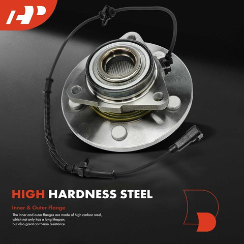 Two Front Wheel Bearing And Hub Assembly With ABS For Ram 1500 2012 2018 And 1500 Classic 2019 2022, five-lug, steel construction.
