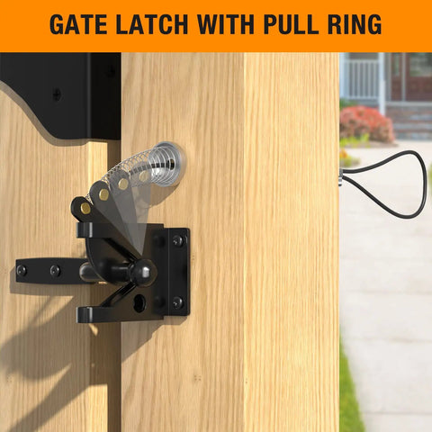 Anti Sag Gate Frame Kit With Latch And 90 Degree Hinges for Easy Install Upside Down Friendly Gate Hardware Fence Gate Corner Brace Set Keeps Gates Square And Strong for Single or Double Gates