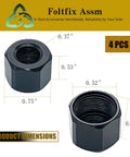 One Quarter Inch Collet Nut Replacement For Die Grinders And Sanders, Beefed-Up And Built To Last Direct Fit dimensions