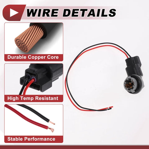Side Marker Light Socket Wiring Harness Kit For Honda Civic 2016 2021 Replace No 33304TETH01 Lamp Bulb Pigtail Connector