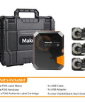 Top Tier Portable Bluetooth Label Maker And Wireless Printer Hella Tough For Serious Wire Cable Tagging Job Site Grind Heat Shrink Tubing All Weather Tape Bundle in hard case with cartridges.