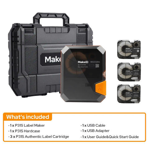 Top Tier Portable Bluetooth Label Maker And Wireless Printer Hella Tough For Serious Wire Cable Tagging Job Site Grind Heat Shrink Tubing All Weather Tape Bundle in hard case with cartridges.