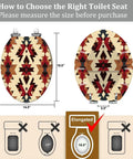 Elongated Resin Toilet Seat for Bathroom with dimensions 14.5" x 18.5" and installation guide for proper fit.