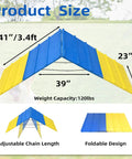 Dog Agility A Frame For Large Dogs 82 By 23 Inches Adjustable Foldable Training Ramp Product Size Diagram