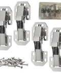 No Cup Hole Needed 4 Pack Soft Close Concealed Cabinet Hinges For Overlay And Inset Doors With Hidden Bridge 90 Degree Opening