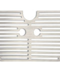 Heavy Duty Drip Tray Grid Keeps Counters Dead Clean Espresso Machine Pan Insert Dishwasher Safe, metallic finish with drainage slots.