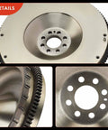 Direct Fit Clutch Flywheel Replacement For Nissan 350Z 370Z Infiniti G35 G37 Q60 overview with bolt holes and teeth.