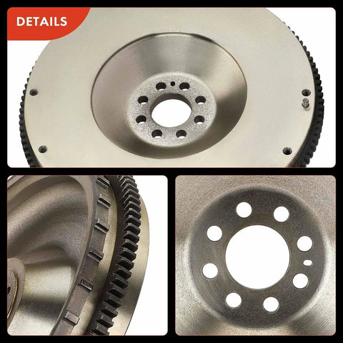 Direct Fit Clutch Flywheel Replacement For Nissan 350Z 370Z Infiniti G35 G37 Q60 overview with bolt holes and teeth.