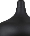 Close-up of Textured Iron Finish One Light Indoor Pendant in Black with bronze interior