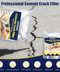 Pro Grade Concrete Crack Filler 2 Pack For Outdoor Use Self Leveling Waterproof Sealant Quick Drying Adhesive application on driveway crack