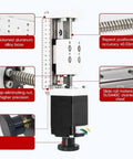 Ready To Roll Mini Electric Linear Actuator With NEMA8 Stepper Motor And 90MM Stroke 2MM Lead Ball Screw Slide Table CNC Module showing aluminum base, precision details.