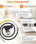 Get Your Washer Back On Track With This Upgraded Lid Lock And Door Strike Kit Fixing Latch Glitches And F2 E1 Errors For Whirlpool Maytag And Roper Replacing W11307244 W10837741 W10682535 W10838613 3 Wire Assembly displayed with features