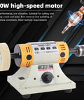 Powerful 350W Bench Grinder And Buffer With Adjustable Speed Up To 10,000 RPM, Jewelry Polisher, shown with attachments