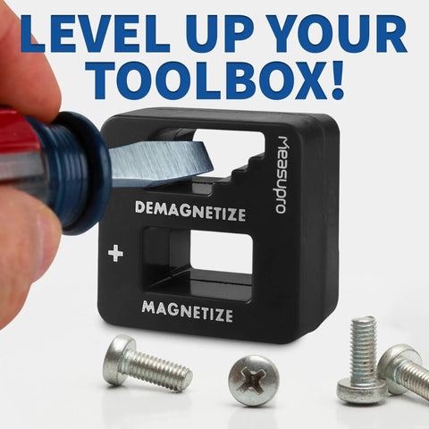 Pro Grade Magnetizer And Demagnetizer Kit For Screwdrivers, Bits, Small Tools And Drills Black 3 Pack with screws and screwdriver tip