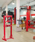 12 Ton Hydraulic Press With Adjustable Table And Movable Plates For Auto Repair Metal Bending And Garage Use Beefy Heavy Duty H Frame Shop Press In Red Built For Tough Jobs
