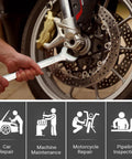 36mm Metric 12 Point Box End Wrench With 15 Degree Offset Chrome Vanadium Steel used on motorcycle wheel