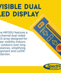 Visible Dual LED Display of Straight Up Heavy Duty Laser Level Receiver With Dual Sided Led Display For Red Green Or Infrared Rotating Lasers.