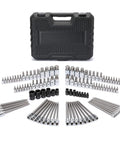 Beefy 107-Piece Bit Socket Set With 1/4-Inch, 3/8-Inch, And 1/2-Inch Drives displayed with sturdy black case.