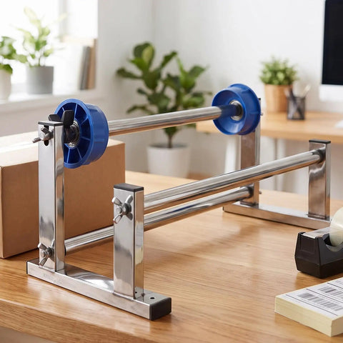 Manual Stretch Film Dispenser For Shipping And Moving Easy Desktop Wrapping Station Film Holder Unwinder Frame on desk