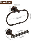 Oil Rubbed Bronze Toilet Paper Holder And Hand Towel Ring Set Farmhouse Wall Mounted Bathroom Hardware SUS304 Stainless Steel