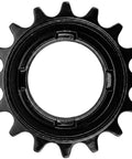 16T Single Speed Bicycle Freewheel Half By Eighth Inch Threaded Type Black Replacement Part front view