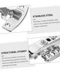 HAKIDZEL 12-piece stainless steel cabinet hinge set for kitchen cabinets, rust-resistant, heavy-duty.