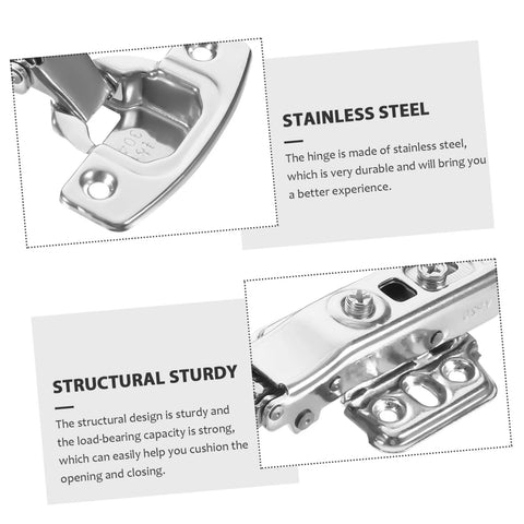 HAKIDZEL 12-piece stainless steel cabinet hinge set for kitchen cabinets, rust-resistant, heavy-duty.