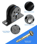 4 Pack Silent Cable Pulley Wheel Set For Home Gym Gear And Lat Pulldown Machines Heavy Duty Single Mounted Pulley Block details