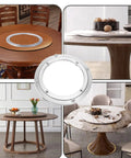 Heavy Duty 360 Degree Round Table Swivel Base Aluminum Alloy Turntable Bearing for wood and glass dining tables
