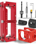 Premium Slick No Hassle Door Hinge Mortise Jig And Knockout Door Lock Installation Kit For 2.5 To 5 Inch Wide Doors Router Ready woodworking tools.