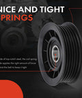 Beef Up Your Ride With This Serpentine Belt Tensioner Pulley Replacement side view showing coil spring details