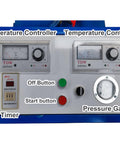 Control panel of Heavy Duty Top Shelf Polyurethane Foam Spray Machine Pro Grade Foam Injection Pump with gauges and buttons.