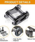 41 Roller Chain Connecting Links Set Heavy Duty Master Manganese Steel Connectors close-up with disassembly parts, ANSI 41 0.5 inch
