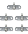 Five Piece Crib Spring Latch Pin Kit With Plate For Adjustable Nursery Crib Hardware Replacement Stainless Steel Safe Height Adjustment No Brainer Easy Install Durable Cot Bed Repair Parts For Parents, six stainless steel latch plates