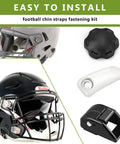 Top Shelf Football Helmet Chin Strap Hardware Bundle Delivering Bulletproof Strap Loc And Cam Loc Retention In Clean White Finish.