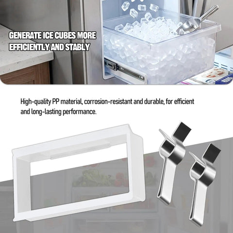 Y-Clip Ice Maker Assembly Kit For Samsung Fridge Replacement AP6261443 with parts and ice tray display