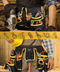 All In One Magnetic Tool Belt With 27 Pockets And 3 Magnetic Zones Freely Combinable Heavy Duty Yet Lightweight Pouch For Men