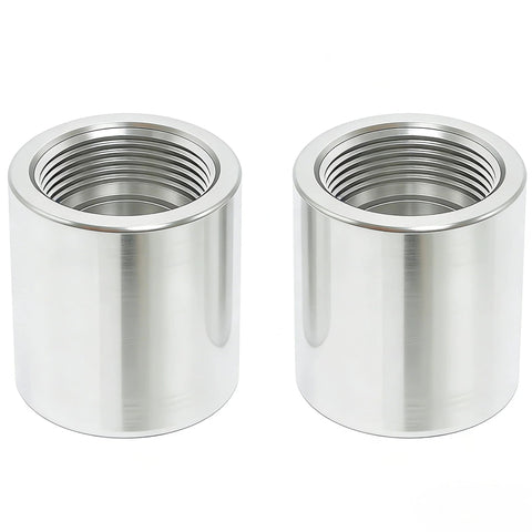 Closmos stainless steel 1/4 in NPT female x 1/4 in NPT female coupling, high pressure, heavy duty, Class 3000, pack of 2