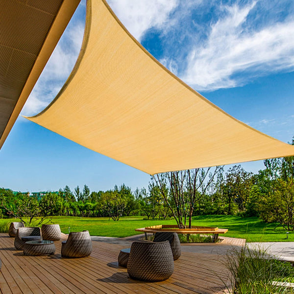 SHADE SAIL❤️未使用 Curved 20x26 Ft Sun Shade Sail Canopy Heavy Duty ✓