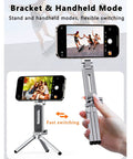 Aluminum Magnetic Phone Tripod For iPhone 12 Through 16 Pro Max Series, Mini Folding Stand With 360-Degree Adjustable Clip
