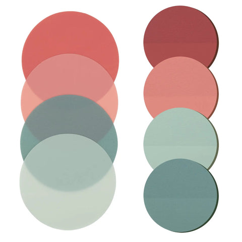 Round Transparent Sticky Notes You Can Totally Use 1.8 Inch 4 Pads With 200 Sheets in gradient shades showing transparency.