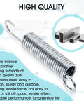 Heavy Duty 3 1 2 Inch Recliner Replacement Springs Two Piece Extension Tension Coils, stainless steel spring with hooks.