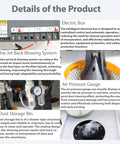 Details of Movable Pulse Dust Collector With Back Blowing System And Vibra Shake Filtration components and features.