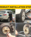 Top Tier Wheel Lug Studs Kit For Audi Q3 Q5 TT A1 A2 S3 RS3 R8 Stylish Replacement Bolts And Nut Caps That Make Your Ride Look Fresh And Secure Without Breaking The Bank. installation steps showing lug studs on a wheel hub