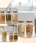 Glass jars with Tapered Cork Stoppers Set, Large 3.5 Inch Wood Cork Bottle Plugs For Canning Jars and Wine Bottles, Kitchen DIY.