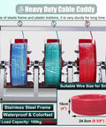 Multi Reel Electrical Wire Dispenser with plastic spools and foldable portable cable caddy for industrial warehouses, heavy duty.
