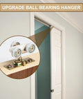 Pocket Door Hanger Commercial Grade Fits Johnson 1125 And Upgraded 1500 Hardware Kit with 1-Inch Nylon Ball Bearing Wheels in use