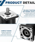 Beefy Planetary Gearbox Speed Reducer for Nema 34 Stepper Motor 5 to 1 Ratio with Backlash 18 Arc Min and 3000 RPM input