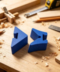 Super Lightweight Portable Angle Clamp Adapter In Blue For Fast And Easy Installs With Wide Compatibility For Any Project From Tough Jobs To Diy Work A Super Cool Tool Your Shop Needs on wooden surface.