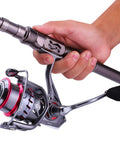 Close-up of a hand holding a Telescopic Fishing Rod For Travel And Bass And Trout Angling With 24T Carbon Fiber Construction
